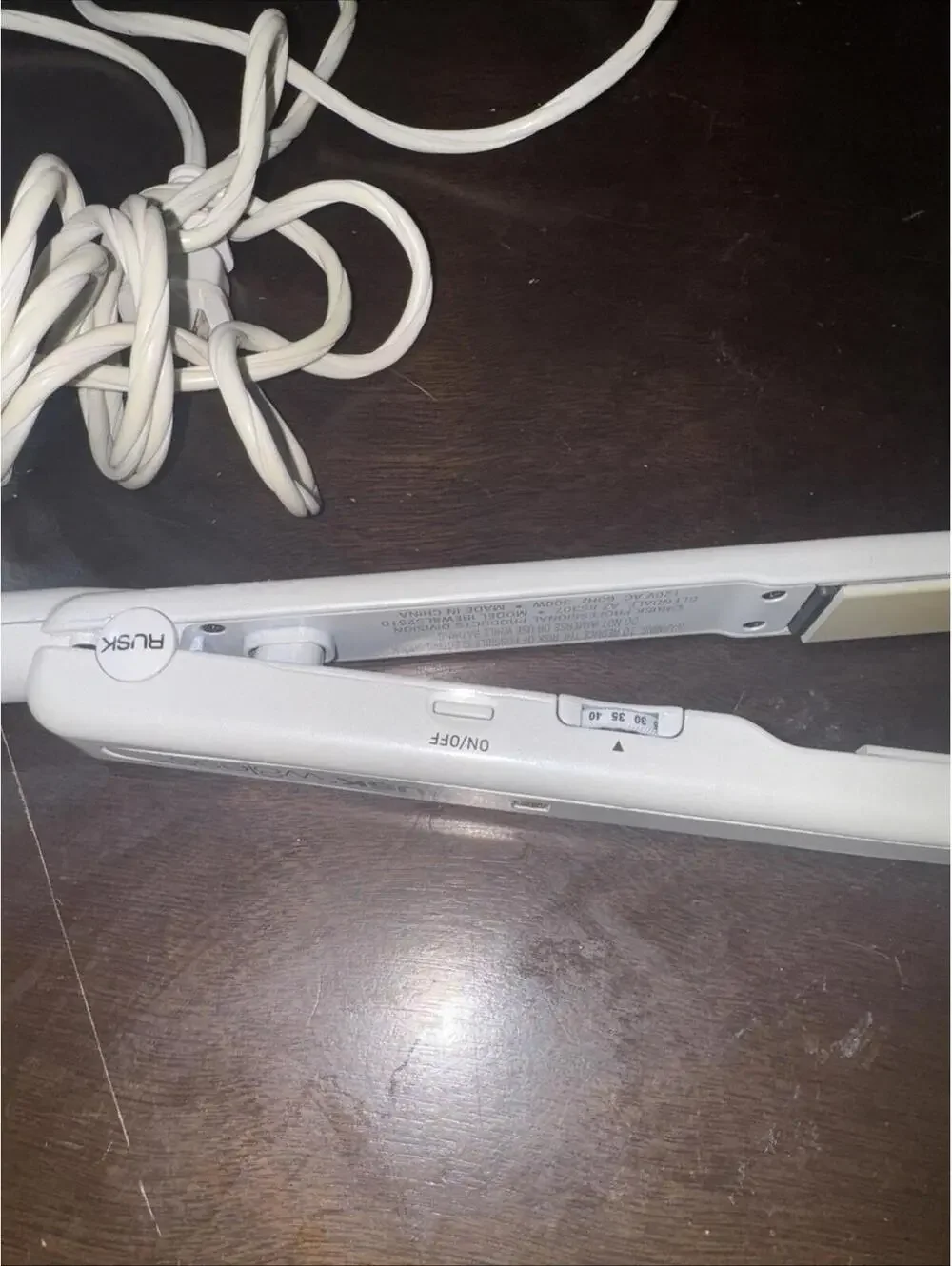 RUSK W8less 1” Flat Iron STR8 Ceramic Hair Straightener Adjustable Temperature